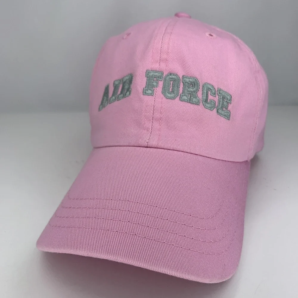 U.S. Air Force Hat Women's USAF Pink Embroidered Strapback Baseball Cap w/ Tag